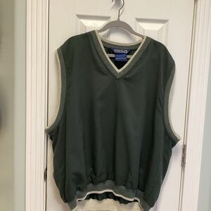 Sunderland Of Scotland Men’s XL Vintage Vest USA Green Pullover Golf